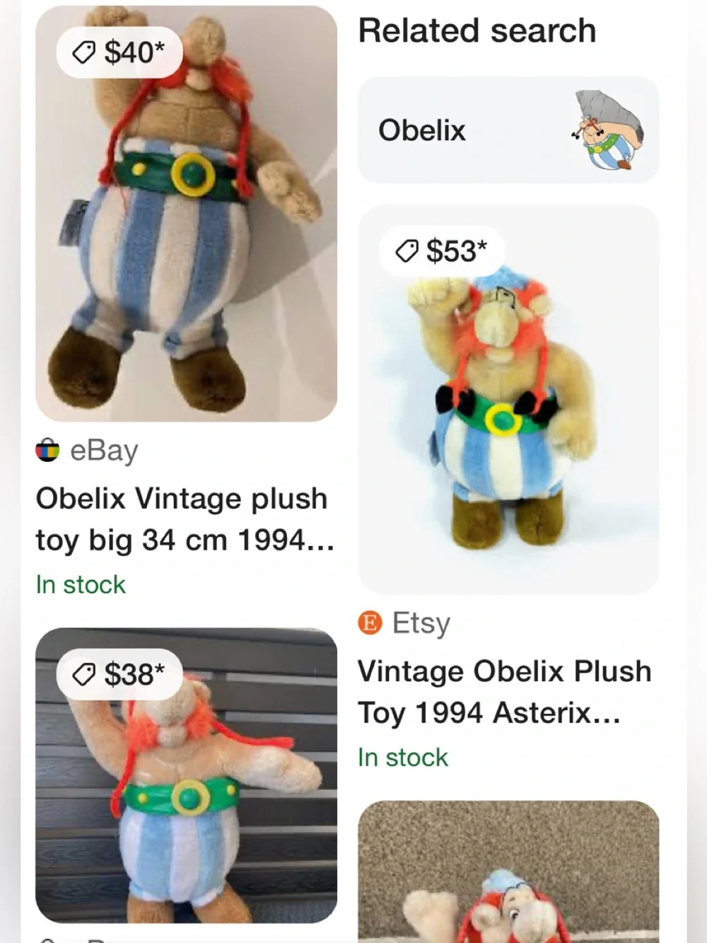 NWT Vintage 1994 Astérix Obélix 12